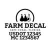 truck door decal with USDOT, MC