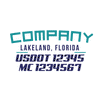 truck door decal with USDOT, MC