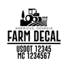 truck door decal with USDOT, MC