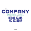truck door decal with USDOT, MC
