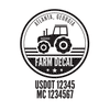 truck door decal with USDOT, MC