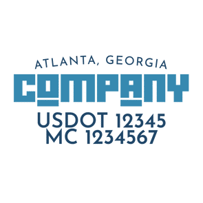 truck door decal with USDOT, MC