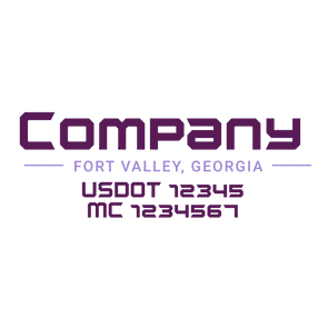truck door decal with USDOT, MC