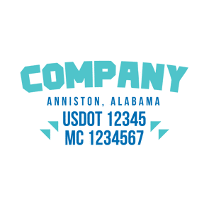 truck door decal with USDOT, MC