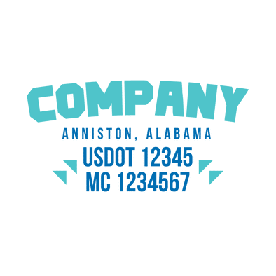 truck door decal with USDOT, MC