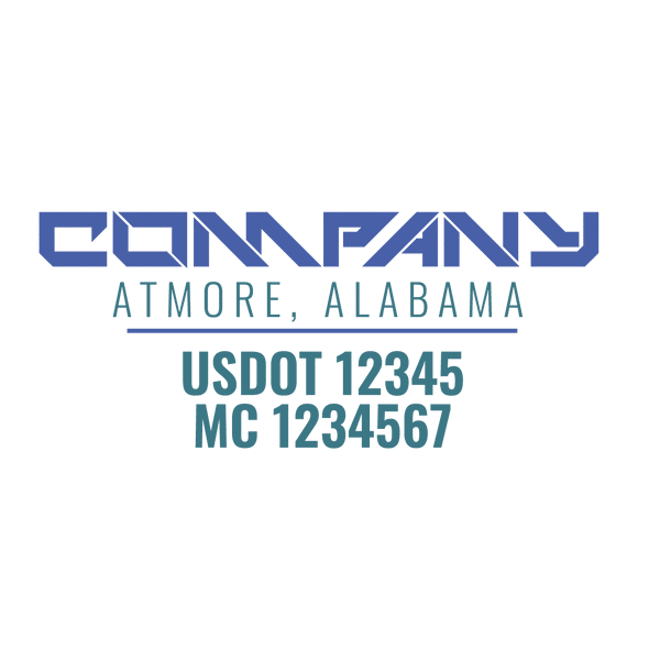 truck door decal with USDOT, MC