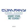 truck door decal with USDOT, MC