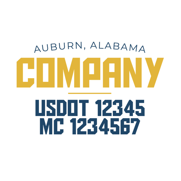 truck door decal with USDOT, MC