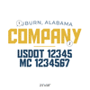 truck door decal with USDOT, MC