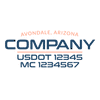 truck door decal with USDOT, MC