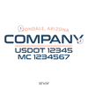 truck door decal with USDOT, MC