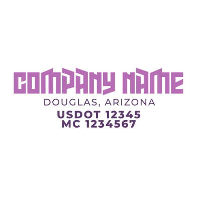 truck door decal with USDOT, MC