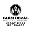 truck door decal with USDOT, MC