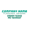 truck door decal with USDOT, MC