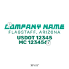 truck door decal with USDOT, MC