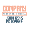 truck door decal with USDOT, MC
