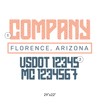 truck door decal with USDOT, MC