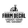 truck door decal USDOT, MC