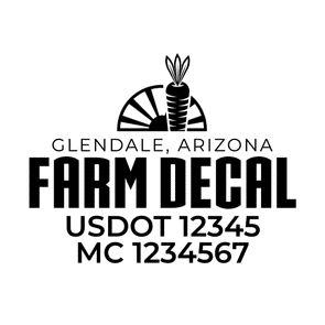 truck door decal USDOT, MC