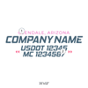 truck door decal with USDOT, MC