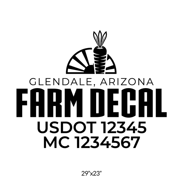 truck door decal USDOT, MC