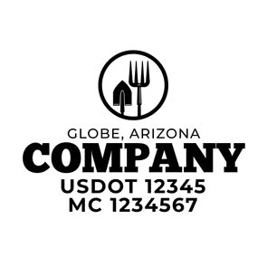 truck door decal USDOT, MC