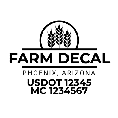 truck door decal USDOT, MC