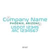 truck door decal with USDOT, MC