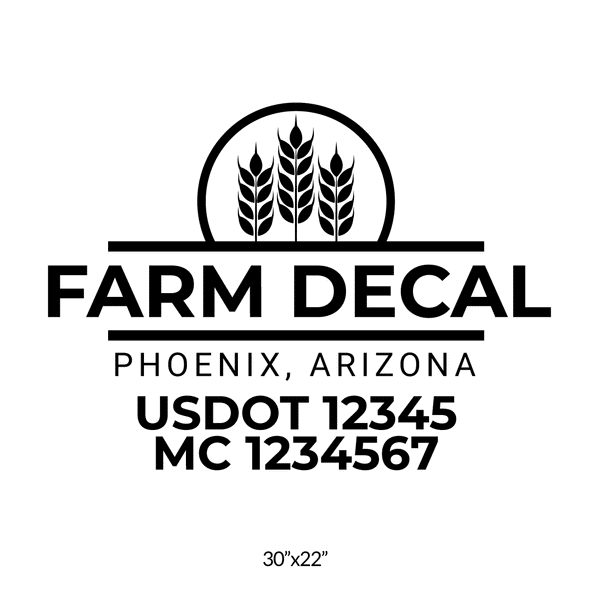 truck door decal USDOT, MC