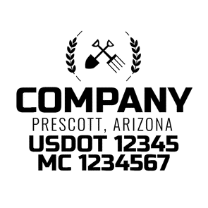 truck door decal USDOT, MC