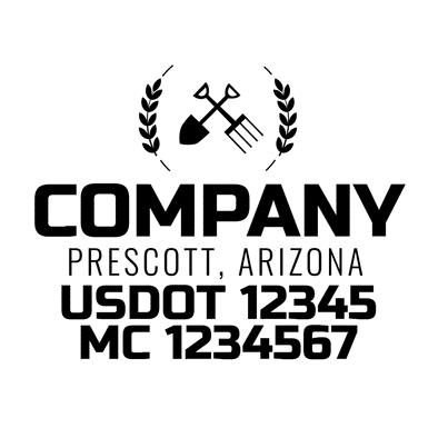 truck door decal USDOT, MC