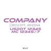 truck door decal with USDOT, MC