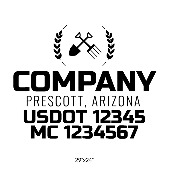 truck door decal USDOT, MC