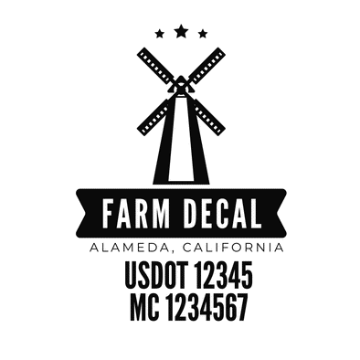 truck door decal USDOT, MC