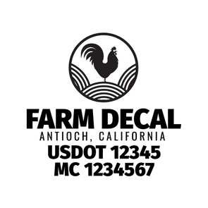 truck door decal USDOT, MC