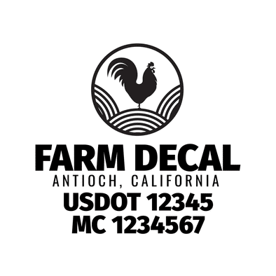 truck door decal USDOT, MC