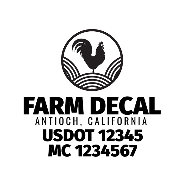 truck door decal USDOT, MC