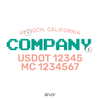 truck door decal with USDOT, MC