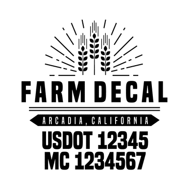 truck door decal USDOT, MC