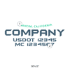 truck door decal with USDOT, MC