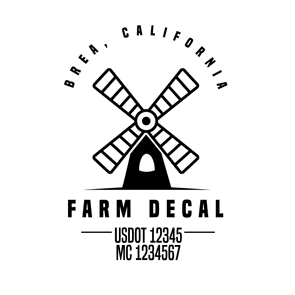 truck door decal USDOT, MC