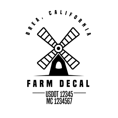 truck door decal USDOT, MC