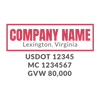 truck door decal with USDOT, MC, GVW