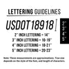 USDOT Truck Decal, (Set of 2)