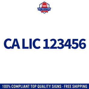 CA LIC decal