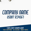 company name with usdot decal 