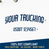 Company Name Decal with USDOT Number (Set of 2)
