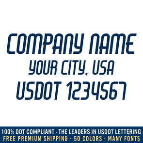 company name, your city & usdot decal sticker