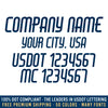 company name, your city, usdot & mc decal sticker