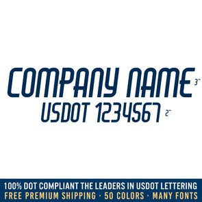 company name with usdot lettering
